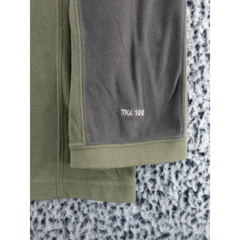 The North Face Mens TKA 100 Fleece‎ 1/4 Zip Pullover Khaki Green XL